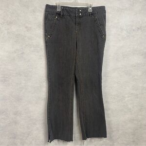 Liz&CO Jeans Women’s Sz 8 Black Denim Mid-Rise Straight Leg Stretch